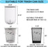 10 Gallon Black Trash Bags, 18 Micron Thick Garbage Bags for Office Kitchen, 90 Count...
