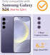 GVIEWIN for Samsung Galaxy S24 Case Floral, with Screen Protector & Camera Lens Protector, Hard PC&TPU Bumper Clear Shockproof Protective Women Ph...