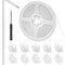 RGBZONE 10pcs 2-Pin 8mm LED Strip to Wire Connectors and 10m/32.8ft 2 Pin Extension Wire for Waterproof or Non-Waterproof Single Color LED Strip L...