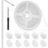 RGBZONE 10pcs 2-Pin 8mm LED Strip to Wire Connectors and 10m/32.8ft 2 Pin Extension Wire for Waterproof or Non-Waterproof Single Color LED Strip L...
