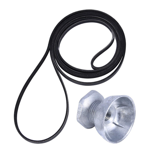 Cykemo 8066184 Dryer Motor Pulley & 341241 Dryer Drum Belt - Exact Fit for Whirlpool Kenmore Dryer