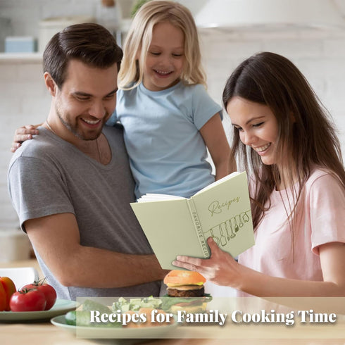 Blank Recipe Book to Write in Your Own Recipes, 8.5" x 11" Recipe Book Hold 140 Recipes (Oat)...