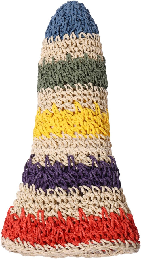 Sun Hat Womens Summer Packable Bucket Hats Boho Beach Straw for Women UV Protection Cute Foldable Cap for Ladies Girls...