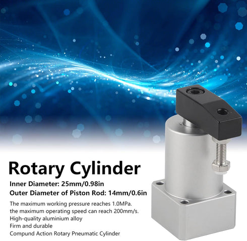 Rotary Pneumatic Cylinder Double?Acting 90 Degree Angle Clamping Corner Pressing Rotate Cylinder Air Swing Tool(ACK25-90R)...