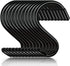 3 Inch 12 Pack Small S Hooks,Heavy Duty S Hooks for Hanging Plants,Vinyl Coated Non Slip S Hooks ,Black S Hooks Pot Rack Closet Hooks for Hanging ...