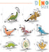 Pack of 8 Dinosaur Cookie Cutters – Stainless Steel T-Rex Dinosaur Footprint Triceratops Stegosaurus Dinosaur Egg Brontosaurs Shapes Baking Cutter...