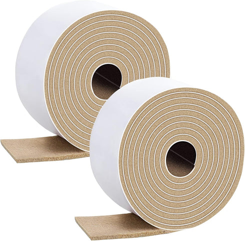 2 Packs Felt Strips with Adhesive Backing Non Slip Felt Furniture Pads Adhesive Felt Roll Felt Tape for Protecting Hardwood Floors Chair Wall Prot...