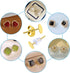 TOAOB 300pcs Earring Posts and Backs Gold Stainless Steel Hypoallergenic 5mm Flat Pad Studs with Clear Rubber and Butterfly Earring Backs for DIY ...