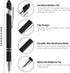 10-Pack Motivational Inspirational Quotes Stylus Ballpoint Pens - Office Encouragement Scriptures, Black Ink (10 Colors, Motivational)...