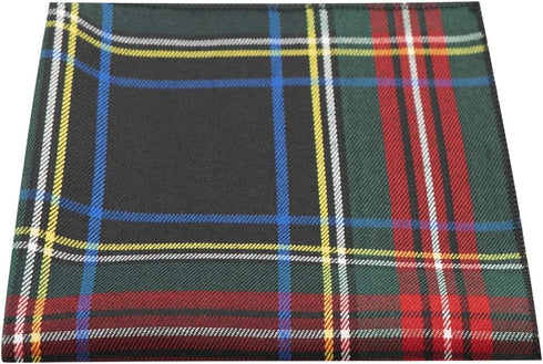 Traditional Dark Green & Black Tartan Pocket Square, Handkerchief, Check, Plaid...