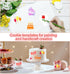 36pcs Cookie Stencils, 36 Styles Cookie Decorating Stencils Reusable Happy Birthday Cake Stencil Templates for Cookies Baking Painting Dessert Dec...