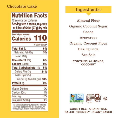 Simple Mills Almond Flour Baking Mix, Chocolate Muffin & Cake Mix - Gluten Free, Plant Based, Paleo Friendly, 11.2 Ounce (Pack of 1)...