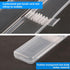Portable Travel Cosmetic Brush Holder Dispenser Portable Cutlery box Storage Box with Transparent Lid Fixed Frame Storage Jar Cotton swab box Dent...