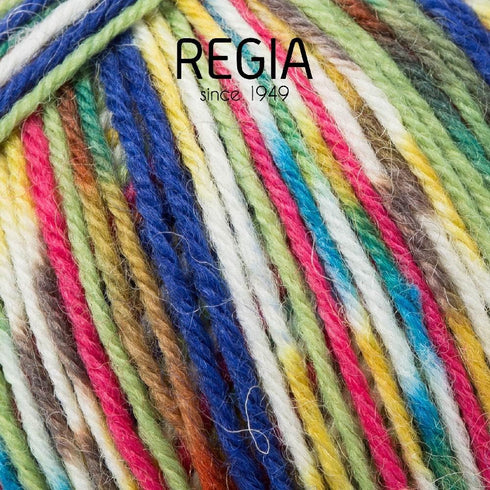 Regia 100 gr Sock Wool 4-ply Mix -it Tropical Color Col. 938......