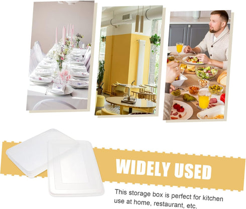 HOMSFOU 2pcs Dumpling Box Containers for Fridge Large Plastic Container Flat Storage Bins Stackable Food Storage Containers Refrigerator Box Dumpl...