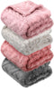 4 Pcs Fleece Baby Blanket 30 x 40 3D Fluffy Baby Blanket for Boys Nursery Bed Baby Girl Blanket Infant or Newborn Receiving Blanket Swaddling Blan...