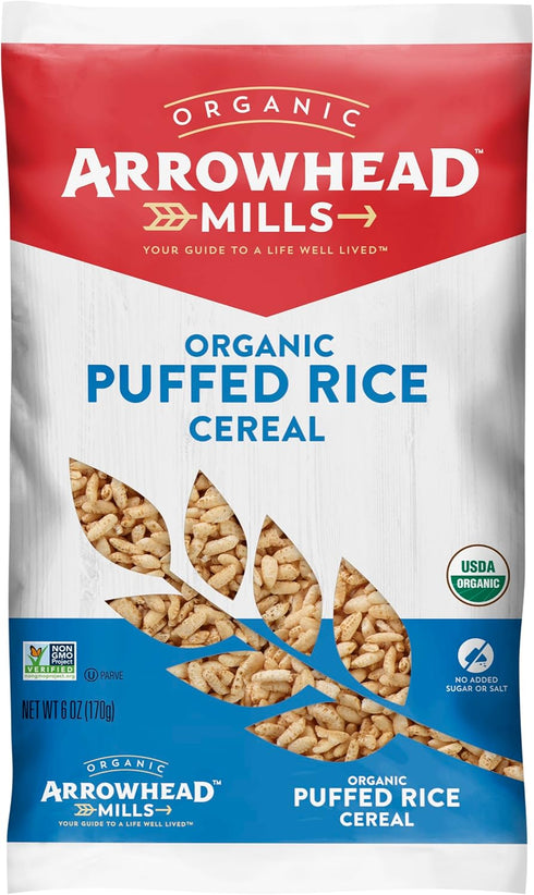 Arrowhead Mills Puffed Rice Cereal, 6 oz Bag (Pack of 2)...