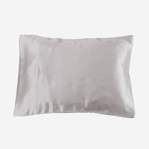 Lilysilk 19 Momme 100% Mulberry Silk Pillowcase Travel Size, Silvergray, 12" x 16"...