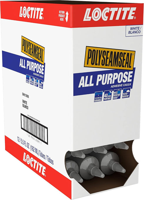 Polyseamseal 2139006 5.5 Oz White All Purpose Adhesive Caulk...