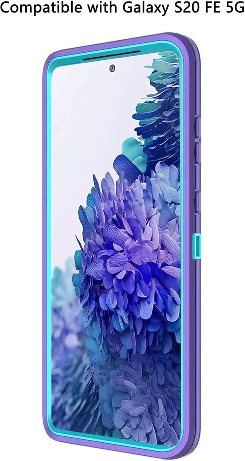 Annymall Cover for Galaxy S20 FE 5G Case for Samsung S20 FE Heavy Duty Case with Screen Protector for Women Men Rugged Shockproof Cover for Samsun...