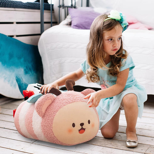 Cute Butterflie Stuffed Animal Toy Plush Pillow, Kawaii Plushies Cylindrical Body Pillow Stuffed Toy, Super Soft Cartoon Hugging Toy Gifts for Bed...
