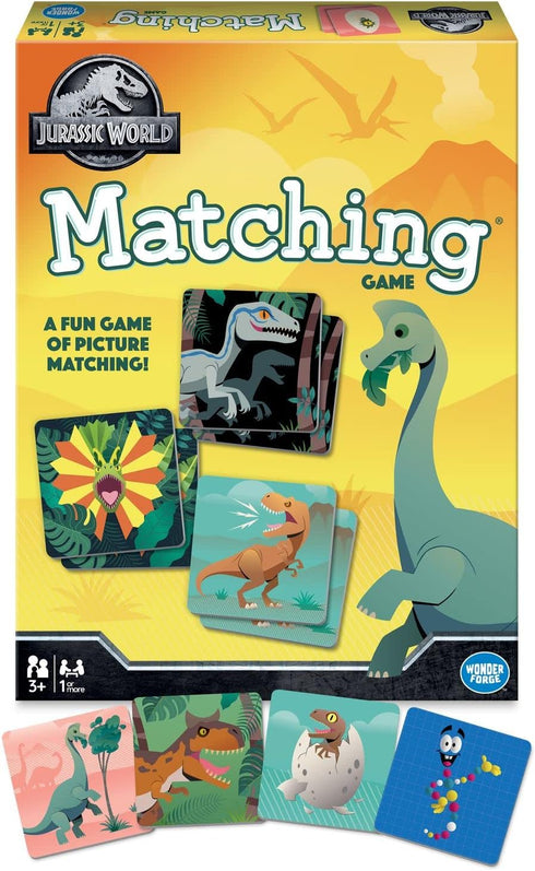 Wonder Forge Jurassic World Matching Game | Exciting Memory Enhancer | Engaging Game for Kids and Adults | Featuring Glow-in-the-dark Dinosaur Out...