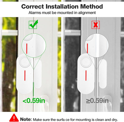 Door Window Alarm,110DB Door Alarms for Kids Safety, Wireless Sensor Door Window Burglar Alarm-Window Pool Alarms for Home (3PCS)...