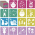 30Pcs Spring Stencils for Kids 8 Inches Sidewalk Chalk Stencils Large Drawing Stencils for Crafts Reusable Garden Flower Easter Themed Primary Sha...