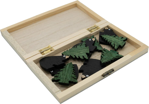 On-The-Go Fun: Portable Tic Tac Toe Game with Bear and Tree Pieces - 8" x 9"...