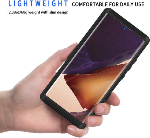 Lanhiem Galaxy Note 20 Ultra Case, IP68 Waterproof Dustproof Shockproof Case with Built-in Screen Protector, Full Body Sealed Underwater Protectiv...