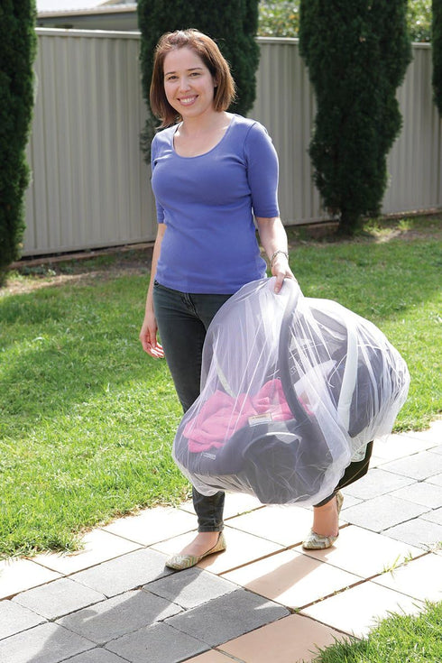 Dreambaby Carrier Insect Netting - with Fine Soft Mesh Net & Elastic Edges - White - Model L273...