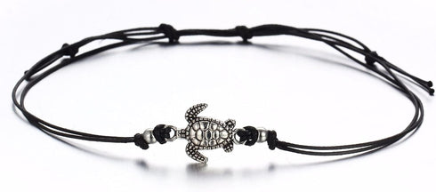 Pingyongchang Boho Beach Sea Turtles Rope String Bracelets Anklets Family Handmade Adjustable Turtle String Bracelet for Women Best Friend Jewelry...