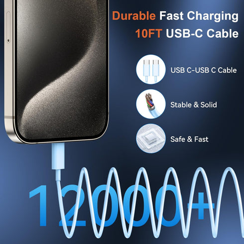 i-Phone 15 Pro Max Charger Fast Charging, 30W USB C i-Phone 15 Pro Max Fast Charger Block with 6FT Long USB C Charging Cable for iPhone 15 Pro Max...