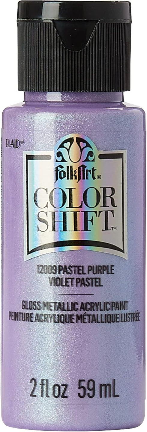 FolkArt Acrylic, Purple Pastel Premium Metallic Finish Paint, Perfect for Easy to Apply DIY Arts and Crafts, 12009 Color Shift PASTL PRPL, 2 Fl Oz...