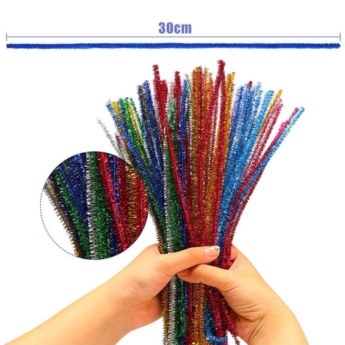 Pipe Cleaners,Pipe Cleaners for Crafts,Pipe Cleaner Crafts,Chenille Stems for Craft Kids DIY Arts&Crafts Supplies (Shiny 100)...