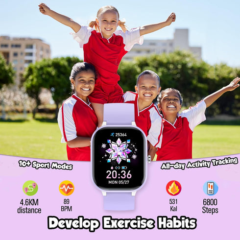 ZURURU Kids Smart Watch for Boys Girls Teens Gifts Idea for 6-14 Years Old, Kids Fitness Tracker Sleep Monitor Step Counter Stop Watch Pedometer A...