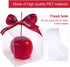 Clear Candy Apple Boxes with Hole 4"x 4"x 4" Transparent Favor Boxes Set of 20 Food-Grade Treat Box for Caramel Apples Cake Pops Cookies Chocolate...