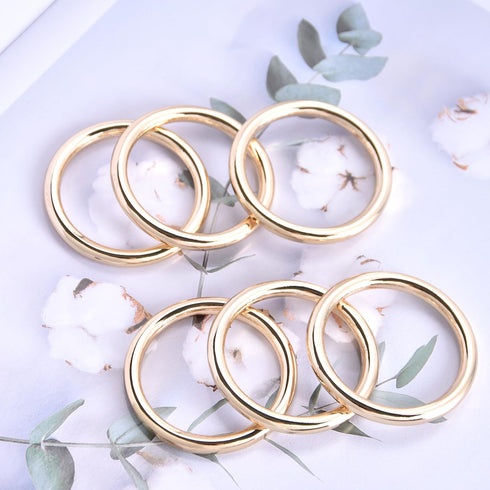 6 Pcs Metal O Ring Buckles Seamless Welded O-Rings Buckle for DIY Crafts, Bag Buckles, Bags, Dog Leashes, Purse Luggage Accessories(Gold, 1-1/2'')...