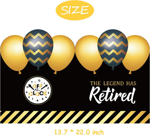 WATINC Retirement Party Jumbo Greeting Card Decorations, Official Congrats Retired Message Greeting Card Guest Book Farewell Party Supplies, Signa...