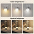 Rechargeable Light Bulbs with Remote Control Timer and 3 Color Temperature Options,Rechargeable Wall Sconce Puck Lights Battery Operated with Remo...