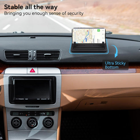 Car Dashboard Phone Holder, Universal Adjustable Silicone Gel Car Phone Mount Cell Phone Holder Cradle Stand......