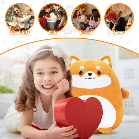 16 inch Shiba Inu Plush Pillows Corgi Plushie Stuffed Animals with Hand and Feet, Giant Corgi Plush, Dog Plush Pillow Hugging Pillow Cushion Soft ...