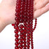 Smooth Garnet Red Glass Crystal Round Loose BeadsFor Jewelry Making DIY Bracelet Necklace Accessories 6mm 68pcs 15" Strand(Garnet Red Glass, 6mm)...