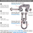 SELEWARE Stainless Steel Swing Hanger Heavy Duty Ceiling Swing Mount Free Swivel Swing Hook Swing Hardware Kit for Yoga Swing Hammock Chair Porch ...