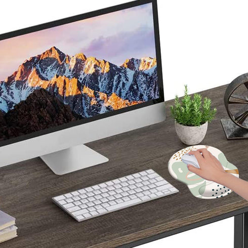 Mouse Pad, Ergonomic Mouse Pad with Wrist Support, Pain Relief Comfort Wrist Rest Pad with Non-Slip PU Base for Gaming, Home, Office & Travel, Abs...