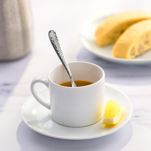 Hudson Essentials Hammered Demitasse Espresso Spoons, 4.6-inch Mini Coffee Spoons, 18/10 Stainless Steel Small Spoons for Dessert, Coffee, Tea, Se...