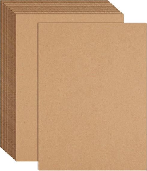 FEPITO 60 Sheets Kraft Paper 8.5 x 11 Inches Brown Paper Letter Size Craft Paper Sheets for Printing Labels DIY Arts and Craft...