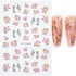 JMEOWIO 10 Sheets Spring Flower Nail Art Stickers Decals Self-Adhesive Pegatinas Uñas Summer Floral Sakura Nail Supplies Nail Art Design Decoratio...