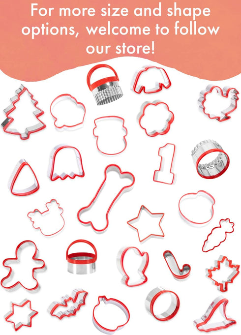 3-Piece Dog Bone Cookie Cutters Set - Dog Treats Cutters, Bone Shapes, 2.4" to 3.9" Soft PVC Coated...