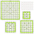 Quilting Rulers,4 Quilting Templates Square Ruler (3.5"X3.5", 5"X5", 6.5"X6.5", 10.5"X10.5"),Quilting Rulers Acrylic Rulers Fabric Cutting Ruler w...